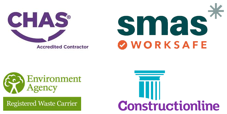 Constructionline Gold and CHAS accreditation marks