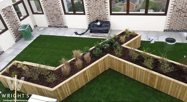 Completed soft landscaping to a new-build residential development