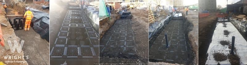 Soft landscaping works on a new-build residential site